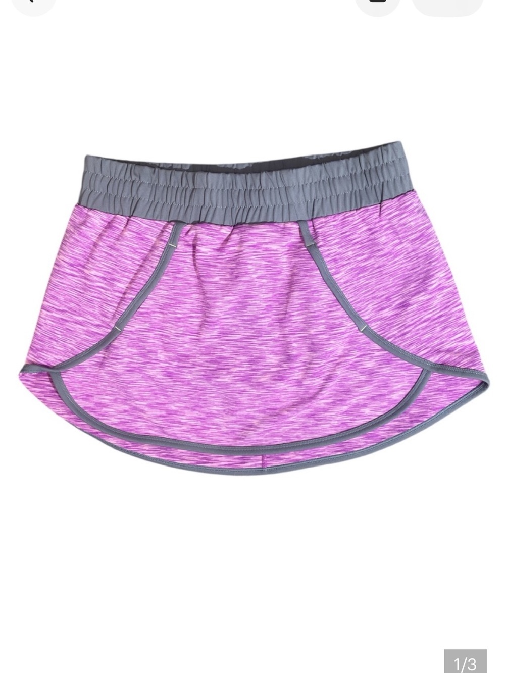 H6- Avalanche Athletic Purple Skirt with built in shorts Gray Accents